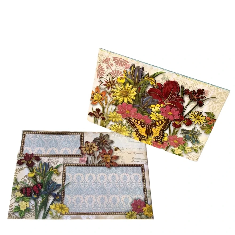 Punch Studio Bright Garden Embellished 3D Single (1) Note Card  (94222)